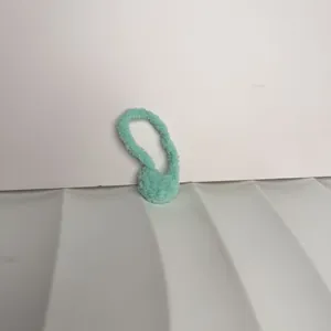Mint green fuzzy knitted pet neck scarf for small dogs and cats in soft plush fabric