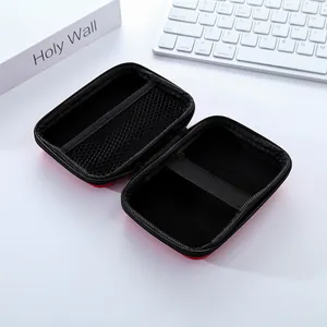 Étui de rangement EVA 2,5 pouces pour disque dur avec filet et sangle élastique