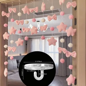 Gancio in PVC trasparente per tende di perle con dimensioni dettagliate per arredamento casa