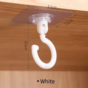 Starker weißer Klebehaken für die Decke mit 360-Grad-Drehung für Pflanzen und Dekorationen