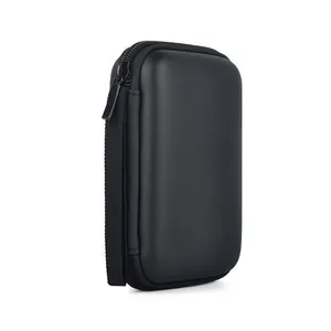 Detailed view of the textured black hard-shell storage case with zipper and side strap