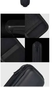 Detailed close-up of 2.5-inch hard drive case zipper and interior mesh pocket
