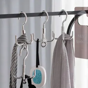 360 Grad Rotierender 4-Klauen-Haken Kupfer Multifunktionaler Kleiderbügel Für Schrank Taschen Schals Hüte Modern Haken