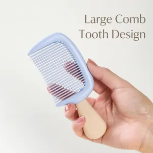 Cute Ice Cream Shape Hair Comb For Kids Women Portable Anti-Static Wide Tooth Plastic Pocket Comb Travel Hair Styling Tool