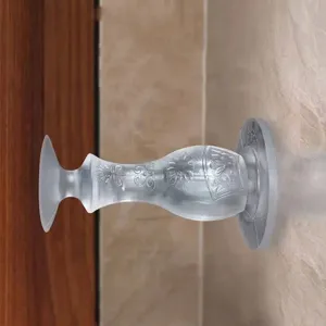 Transparent silicone suction cup door stopper for punch-free wall protection and anti-collision