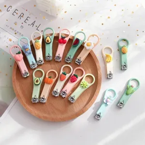 Cute Cartoon Portable Nail Clipper Stainless Steel Folding Manicure Tool Creative Fruit Animal Design Nail Cutter For Home Travel