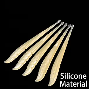 Soft Silicone Feather Shape Ear Wax Removal Tool Semi-transparent Ear Spoon Cleaner For Kids And Adults Gentle Flexible Daily Ear Care Tool