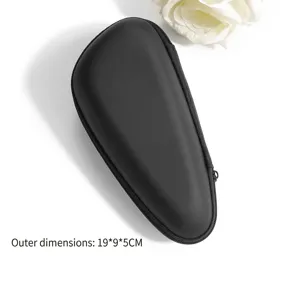 Universal Portable Electric Shaver Storage Bag Hard EVA Shockproof Razor Carrying Case Solid Color Protective Travel Organizer Pouch Black