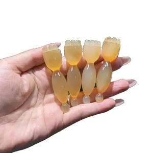 Lotusvormige hars oogmassage tools voor gezichtsbehandeling gua sha en acupunctuur