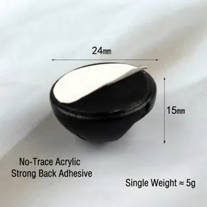 Organisateur de câbles de bureau noir rond avec support adhésif acrylique