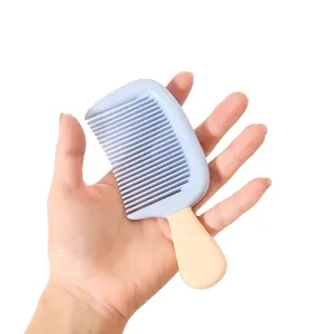 Cute ice cream shaped portable children's hair comb with anti-static design and soft grip
