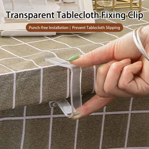 Klare Kunststoff Tischdeckenklammern Transparent Tischdecke Gewichte Halter Flexibel Rutschfest Unsichtbar Abdeckung Klemmen Für Haus Küche Esstische