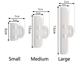 Multi-purpose moisture-proof snack bag sealing clips in three sizes: small, medium, large