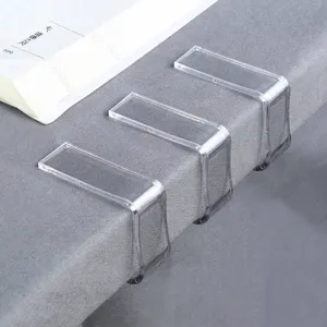 Lot de 3 pinces à nappe en plastique transparent pour fixation antidérapante