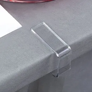 Clip per tovaglia in acrilico trasparente per il fissaggio antiscivolo del tavolo da pranzo