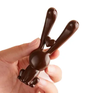 Masajeador creativo de conejo para lifting facial y masaje de nariz, acabado marrón