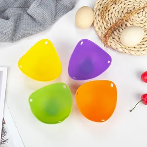 Lot de 4 coquetiers en silicone colorés de qualité alimentaire pour la cuisson
