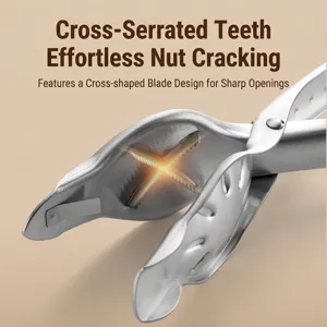 Professional stainless steel chestnut opener with cross serrated blade for easy shell breaking