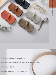 Pochettes de rangement portables en similicuir pour lunettes dans des tons terreux chics