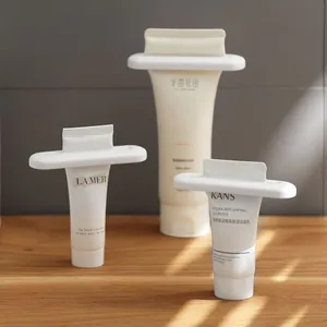 Manual Plastic Toothpaste Squeezer Bathroom Facial Cleanser Hand Cream Tube Squeezer Household Waste Reduction Tool White
