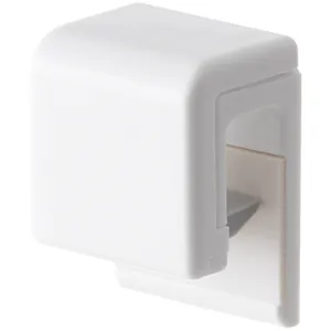 Minimalist white wall-mounted toothpaste and facial cleanser holder with punch-free design