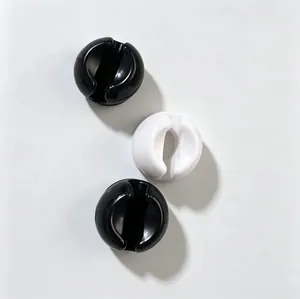 Modern black and white suction cup toothbrush holders set wall-mounted for bathroom mirrors