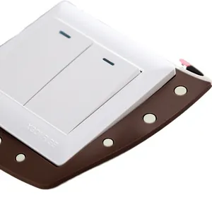 Luminous brown 3D soft glue wall switch cover protector and decorative wall sticker for home