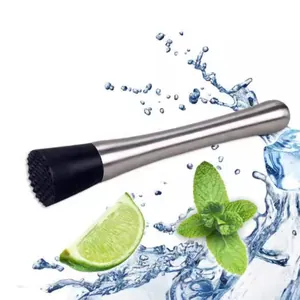 Pilon à cocktail professionnel en acier inox 304 pour écraser les fruits et la glace