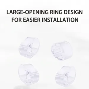Anillo Amortiguador de Pomo de Puerta de Silicona Transparente Protector de Pared Tope de Puerta Anticolisión para Reducción de Ruido Accesorios