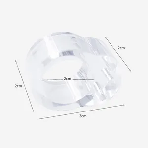 Tope de puerta transparente para protección de pared, dimensiones 3x2cm, suave
