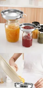 Embudo de boca ancha de acero inoxidable para verter mermelada y aceite en la cocina
