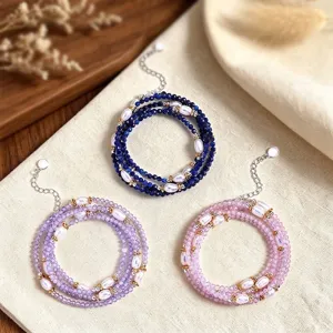 Nieuwe Chinese Vintage Lapislazuli Amethist Zoetwaterparel Ketting Gefacetteerde Kristallen Kralenketting Voor Vrouwen Elegant Sieraden Cadeau