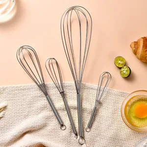 Edelstahl Mini Manueller Schneebesen Set, Federgriff Eierbeiteiler für Küche Backen.