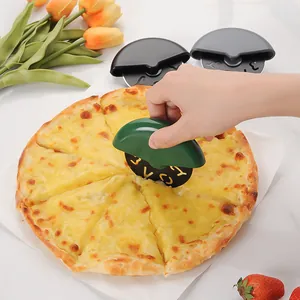 Ergonomic stainless steel pizza cutter wheel for effortless slicing of homemade pizza