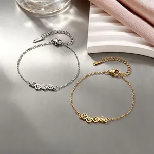 Pulsera de Garra de Gato Hueca de Acero Inoxidable para Mujer Dorado Plateado Huella de Pata de Animal Joyería de Moda Regalo