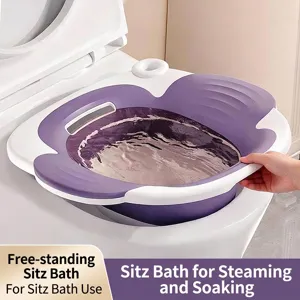 Foldable Petal Sitz Bath Basin For Toilet Postpartum Care Hemorrhoid Relief Portable Sitz Bath Basin For Men Women