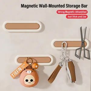 Tira de Almacenamiento Magnética para Gancho de Pared Sin Taladro Barra de Imán Autoadhesiva para Organizador de Llaves Tijeras