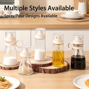Glass Seasoning Bottle Oil Sprayer Dispenser Kitchen Vinegar Sauce Dispensing Cruet For BBQ Cooking