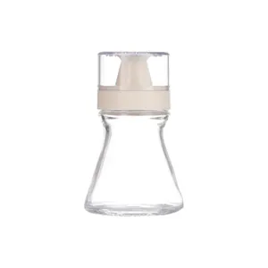 Transparent glass oil sprayer bottle with cream dispenser pump and clear lid