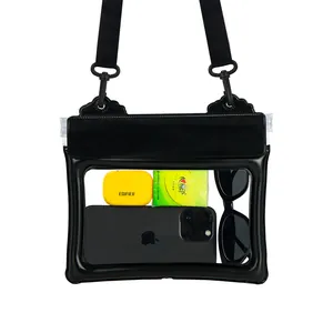 Grand sac étanche avec triple fermeture pour téléphone et objets personnels