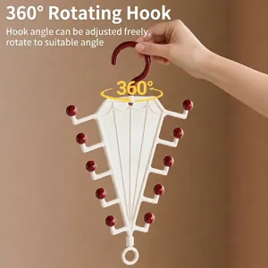 360-degree rotating multi-hook clothes hanger for wardrobe organization