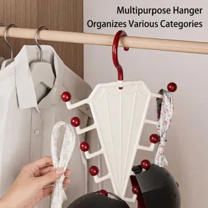 Multipurpose 360-degree rotating V-shaped wardrobe hanger for hats and scarves