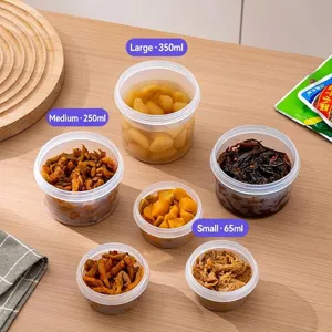 Transparent airtight food storage containers in multiple sizes for pantry organization.