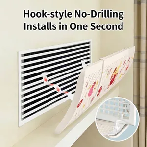 Deflector de aire blanco universal para aire acondicionado central con montaje de gancho