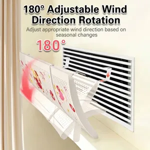 Deflector de aire acondicionado central ajustable a 180 grados contra chorro de aire directo