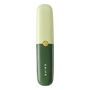 Portable 2-in-1 folding fruit knife and vegetable peeler in green dual-tone finish