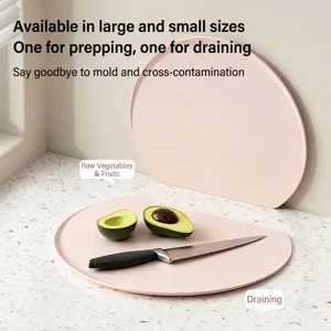 Double-sided pink TPU cutting board with anti-bacterial design for fruit and vegetables