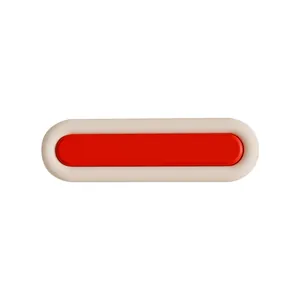 Tira magnética de ganchos de pared en diseño de cápsula rojo y crema