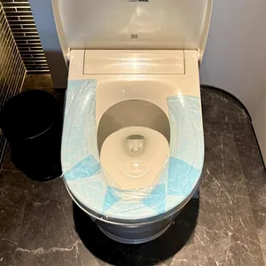 Einweg-WC-Sitz-Schutzfolie, blau, wasserdicht für Reisen und Hotels