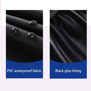 Waterproof high-tube shoe covers featuring PVC fabric and black rubber lining details.
